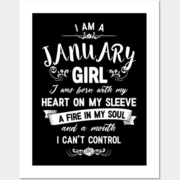 I Am A January Girl Womens Birthday Gifts Wall Art by dashawncannonuzf